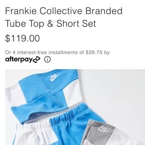 Frankie Collective tube top and short set